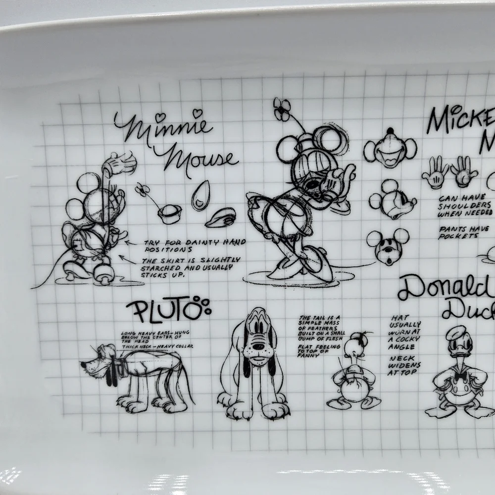 Disney Sketchbook Mickey Mouse & Friends Rectangular Plate Platter